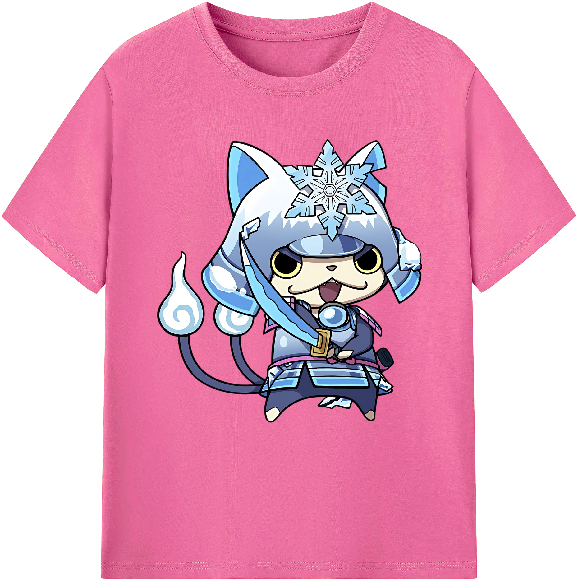 （画像用） 妖怪ウォッチ Yo-kai Watch レディースカジュアルプリントTシャツ（綿100％）